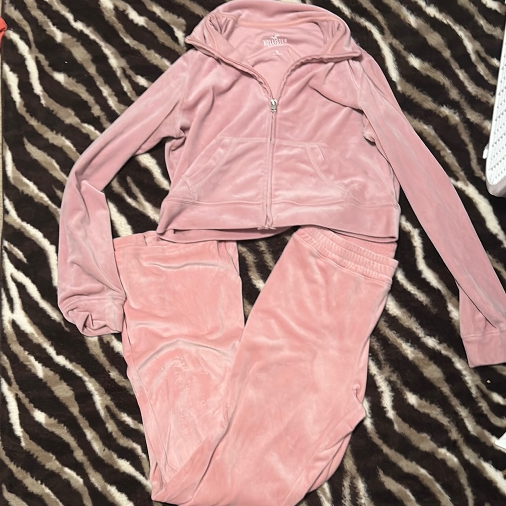 Hollister Blush Velour Set